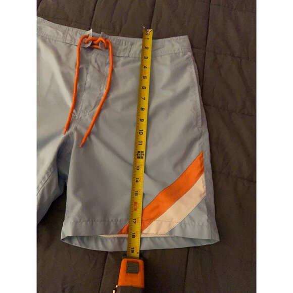 Gap Men’s Swim Trunks Size M Blue Board Shorts Orange Drawstring Quick Dry Logo - Picture 10 of 12